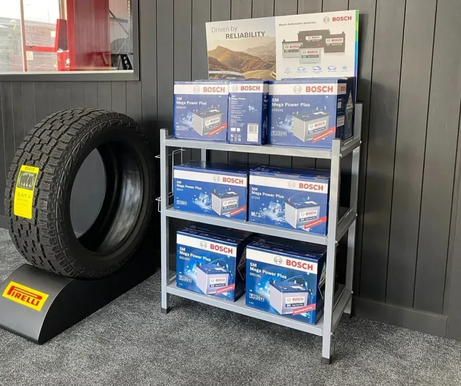 Bosch batteries on display at Tyre Lab
